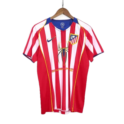 Men Atletico Madrid Retro Jerseys Home Soccer Jersey 2004/05 - discountsoccer