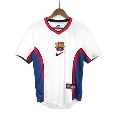 Men Barcelona Retro Jerseys Away Soccer Jersey 1998/99 - discountsoccer