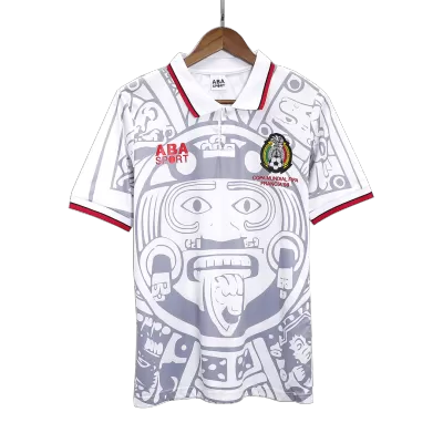 Men Mexico Retro Jerseys Away Soccer Jersey 1998 - discountsoccer