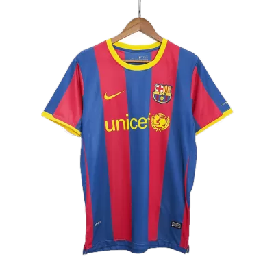 Men Barcelona Retro Jerseys Home Soccer Jersey 2010/11 - discountsoccer