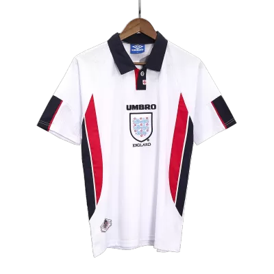 Men England Retro Jerseys Home Soccer Jersey 1998 - discountsoccer