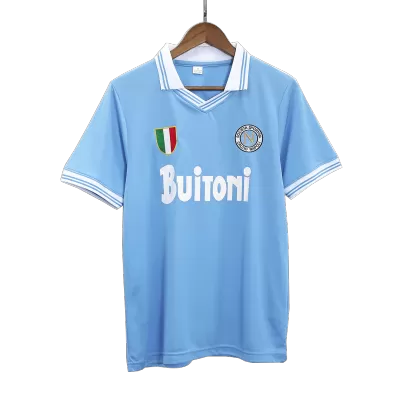 Men Napoli Retro Jerseys Home Soccer Jersey 1986/87 - discountsoccer