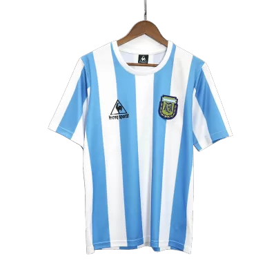 Men Argentina Retro Jerseys Home Soccer Jersey 1986 - discountsoccer