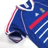 Men France Retro Jerseys Home Soccer Jersey 1998 - discountsoccer