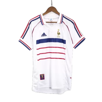 Men France Retro Jerseys Away Soccer Jersey 1998 - discountsoccer