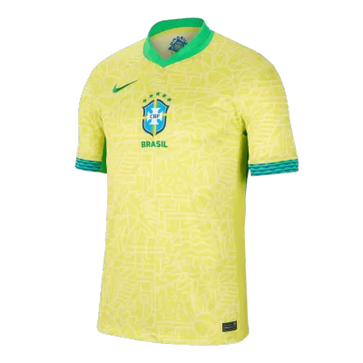 Men Brazil Home Soccer Jersey Shirt 2024 - discountsoccer