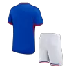 Kids France Home Soccer Jersey Kit (Jersey+Shorts) 2024 - discountsoccer