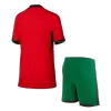 Kids Portugal Home Soccer Jersey Kit (Jersey+Shorts) 2024 - discountsoccer