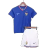 Kids France Home Soccer Jersey Kit (Jersey+Shorts) 2024 - discountsoccer