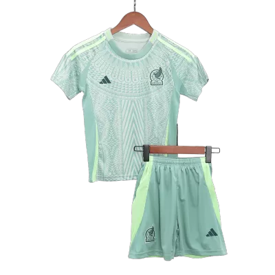 Kids Mexico Away Soccer Jersey Kit (Jersey+Shorts) 2024 - discountsoccer