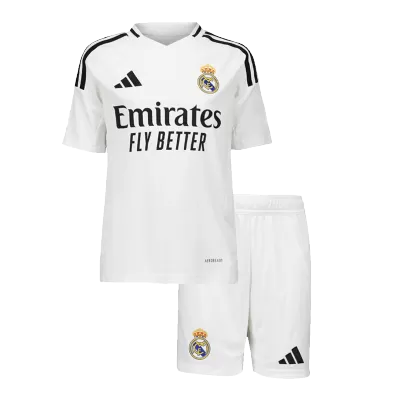 Kids Real Madrid Home Soccer Jersey Kit (Jersey+Shorts) 2024/25 - discountsoccer