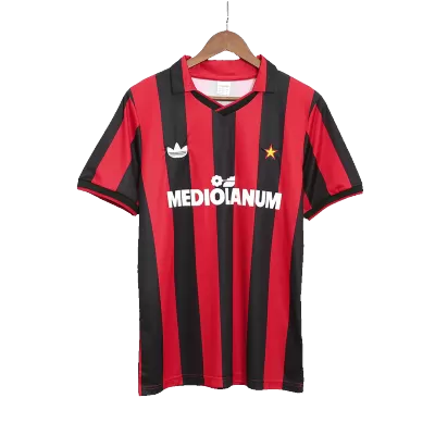 Men AC Milan Retro Jerseys Home Soccer Jersey 1990/91 - discountsoccer