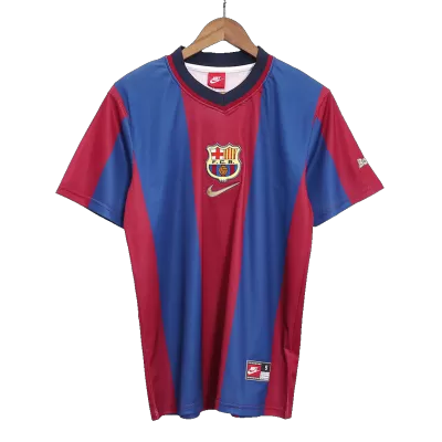 Men Barcelona Retro Jerseys Home Soccer Jersey 1998/99 - discountsoccer