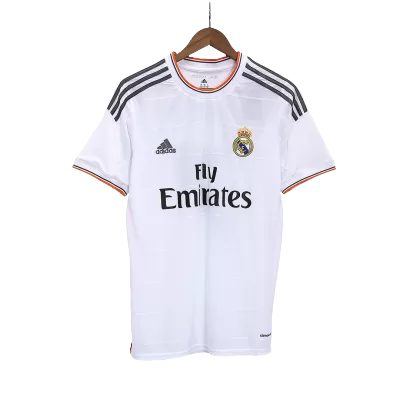 Men Real Madrid Retro Jerseys Home Soccer Jersey 2013/14 - discountsoccer