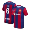 Men Barcelona GAVI #6 Home Soccer Jersey Shirt 2023/24 - discountsoccer